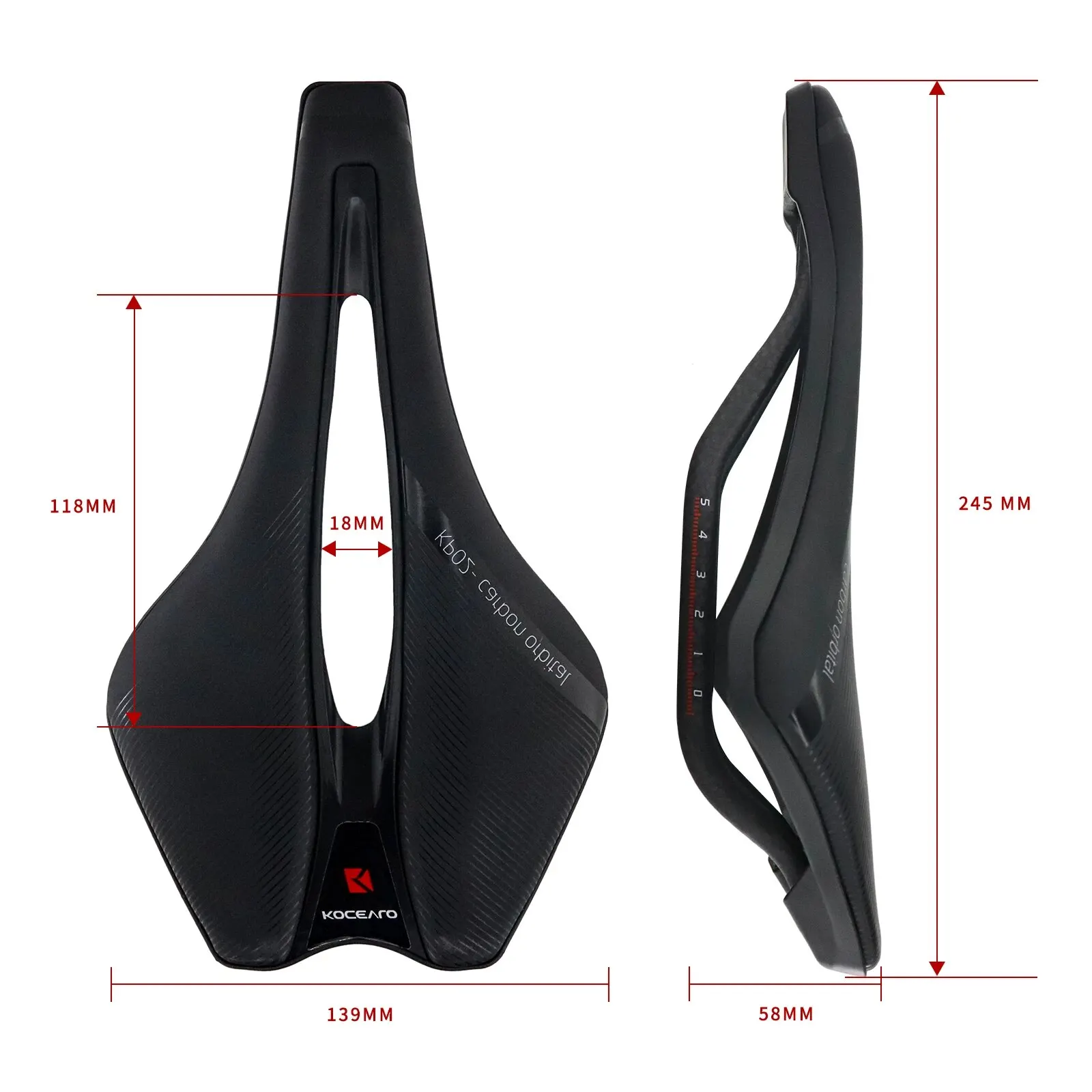 KOCEVLO Dimension 143 Carbon Saddle Ultralight 120g Breathable Comfortable Seat Cushion Bike Racing Saddle Carbon Rails