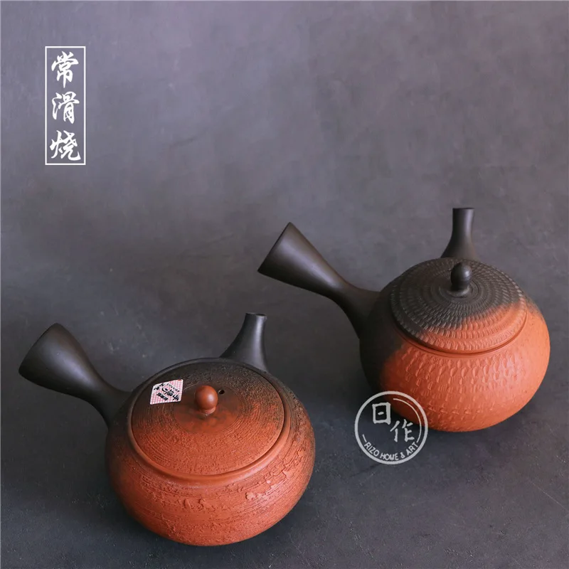 

Japanese Imported Changsha Yuguang Maimihara Guanglong Made Pine Skin Kiln Baked Handmade Urgent Pot Side Handle Teapot