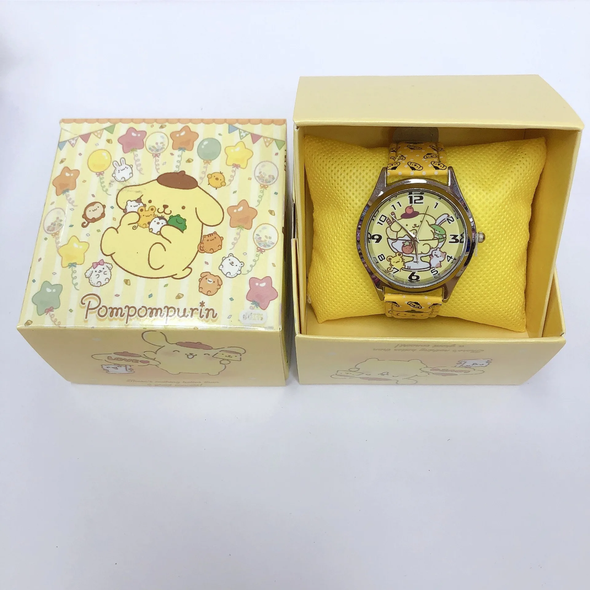 Anime Sanrio PU lederen elektronische horloge kulomi grote oren hond Melody kinderhorloge cadeau met geschenkdoos