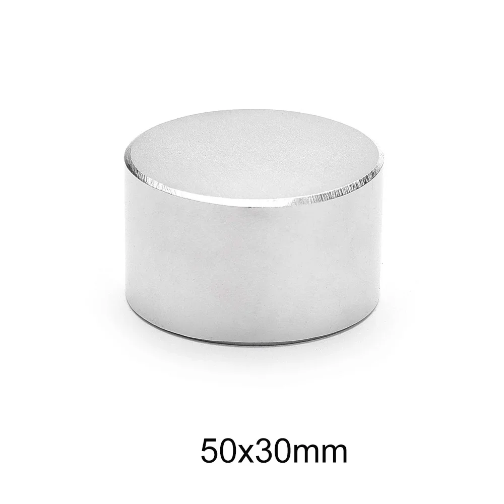 1PC 50x30mm duża gruba okrągły silne magnesy 50mm X 30mm stały tarcza z magnesem neodymowym 50x30mm N35 magnes ziem rzadkich 50*30mm