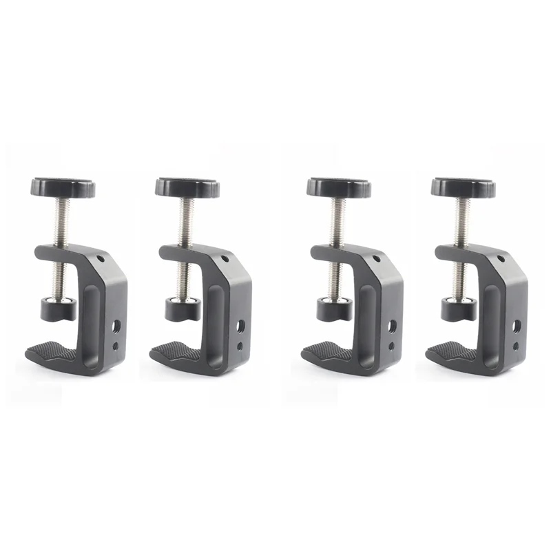 

Universal C-Clamp For Desktop Mount Tables Desk Clamps Aluminum Support Small C Clamp 4 Pack-AT30