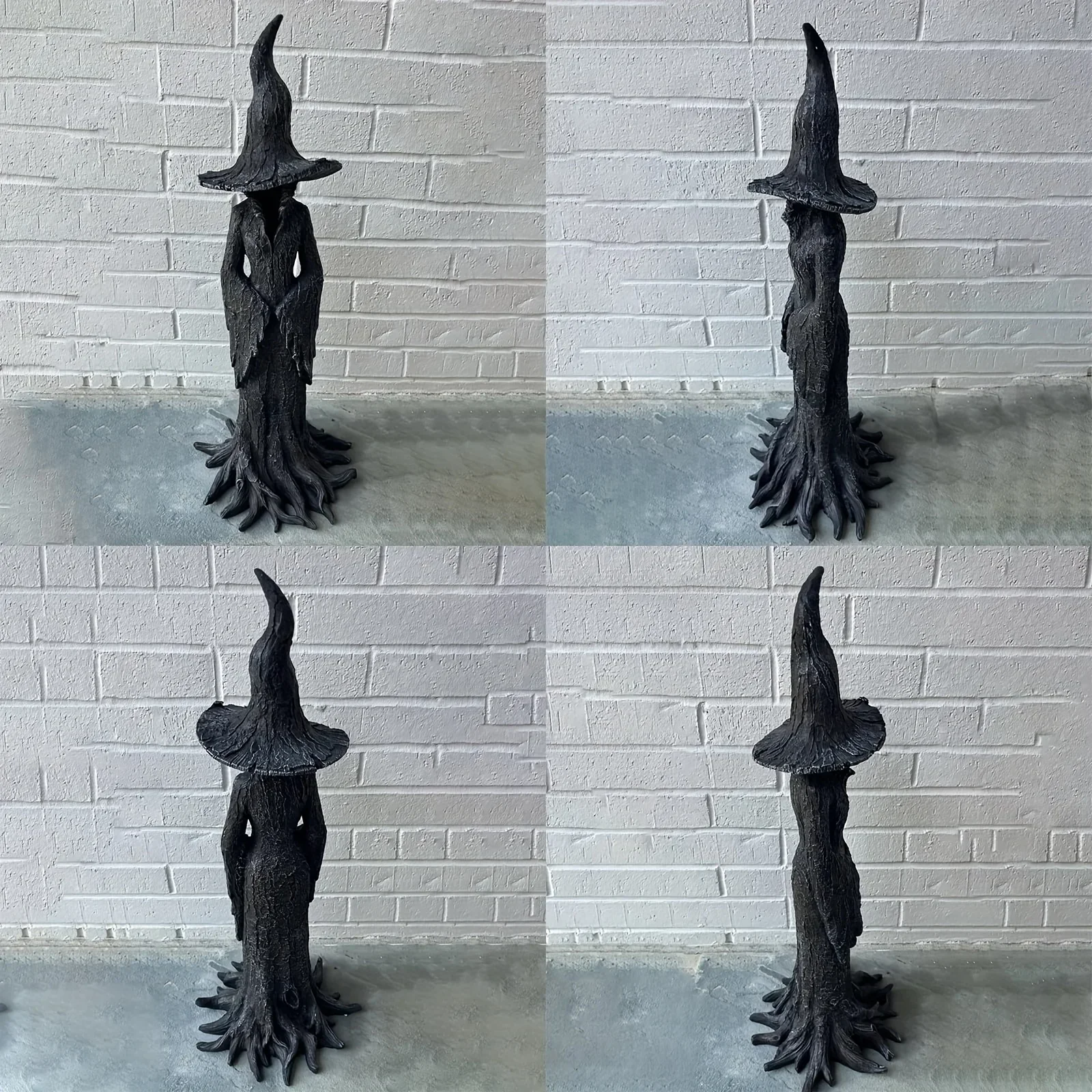 Dunkle Gothic-Hexe Harzstatue Retro-Horror Tischfigur Halloween Heimparty Tischdekoration Gruseliges Sammlerstück Dekorationszubehör – Detail 6