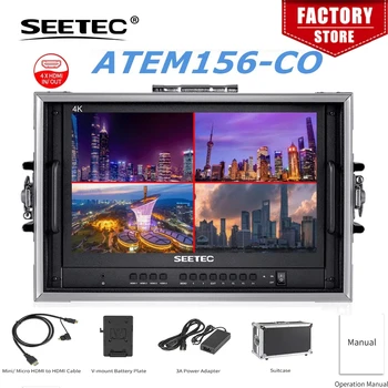 SEETEC HDMI 디렉터 멀티뷰 휴대용 휴대 게임 라이브 스트리밍 방송 모니터, ATEM 미니 프로용, ATEM156-CO 15.6 인치, 4K