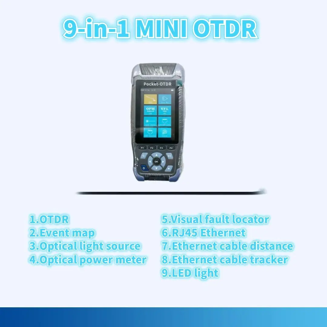 

BEST SELL, OTDR VFL Test Tool Fiber Optic Tools, Time, Reflectometer, 1310/1550nm, 9 in 1,High Precision Testing Analysis