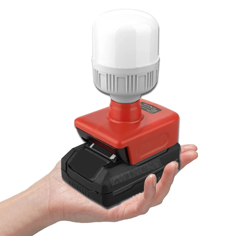 Portable Tool Light Suitable for Einhell Power X-Change Series 18V Cordless E27 Bulb LED Light Indoor and Outdoor Work Light
