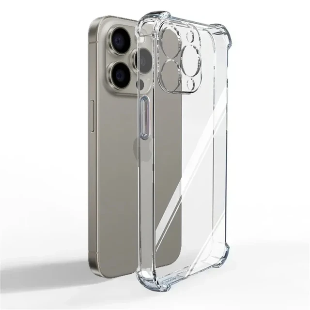 Luksusowe, przezroczyste, wstrząsoodporne etui na telefon iPhone 15 16 14 13 12 11 Pro Max na iPhone 13 12 Mini X XR XS 8 14 15 Plus Cover