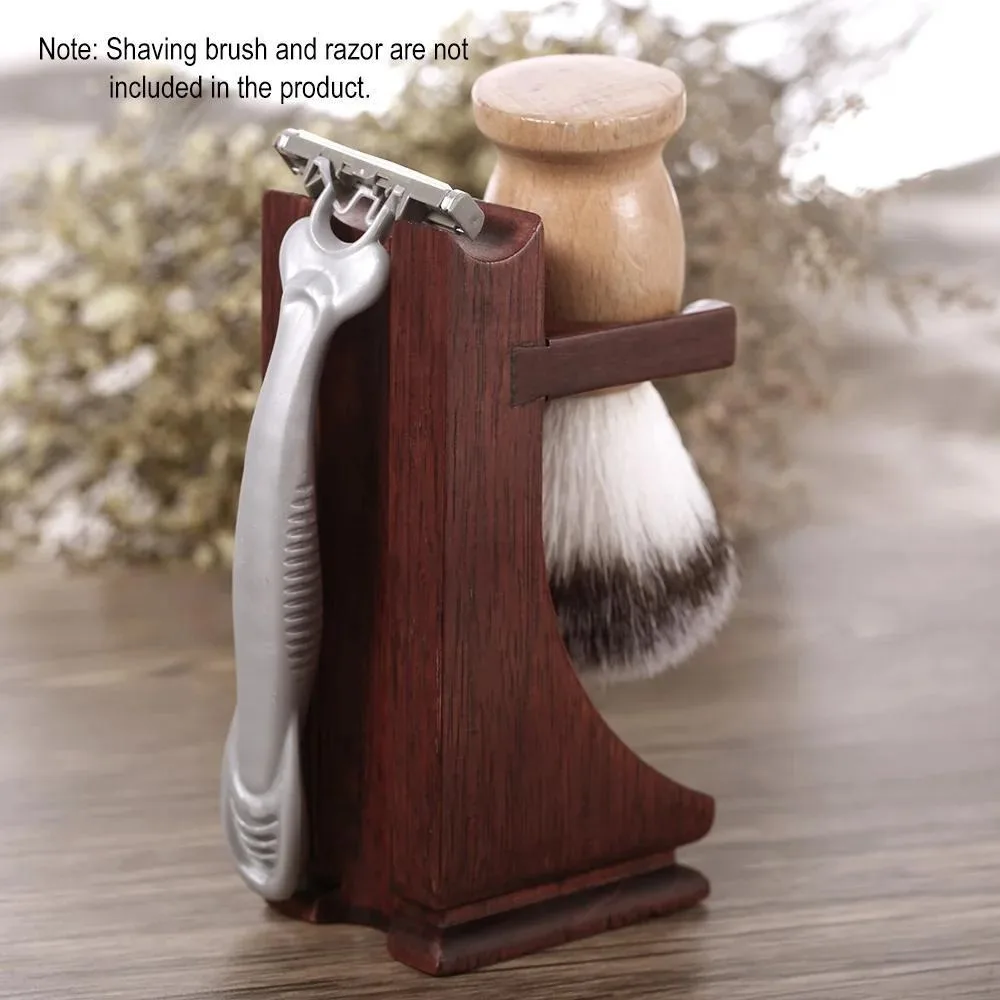 

Shaving Holder Stand for Shaving Razor Brush Solid Wood Shaving Tool Organizer