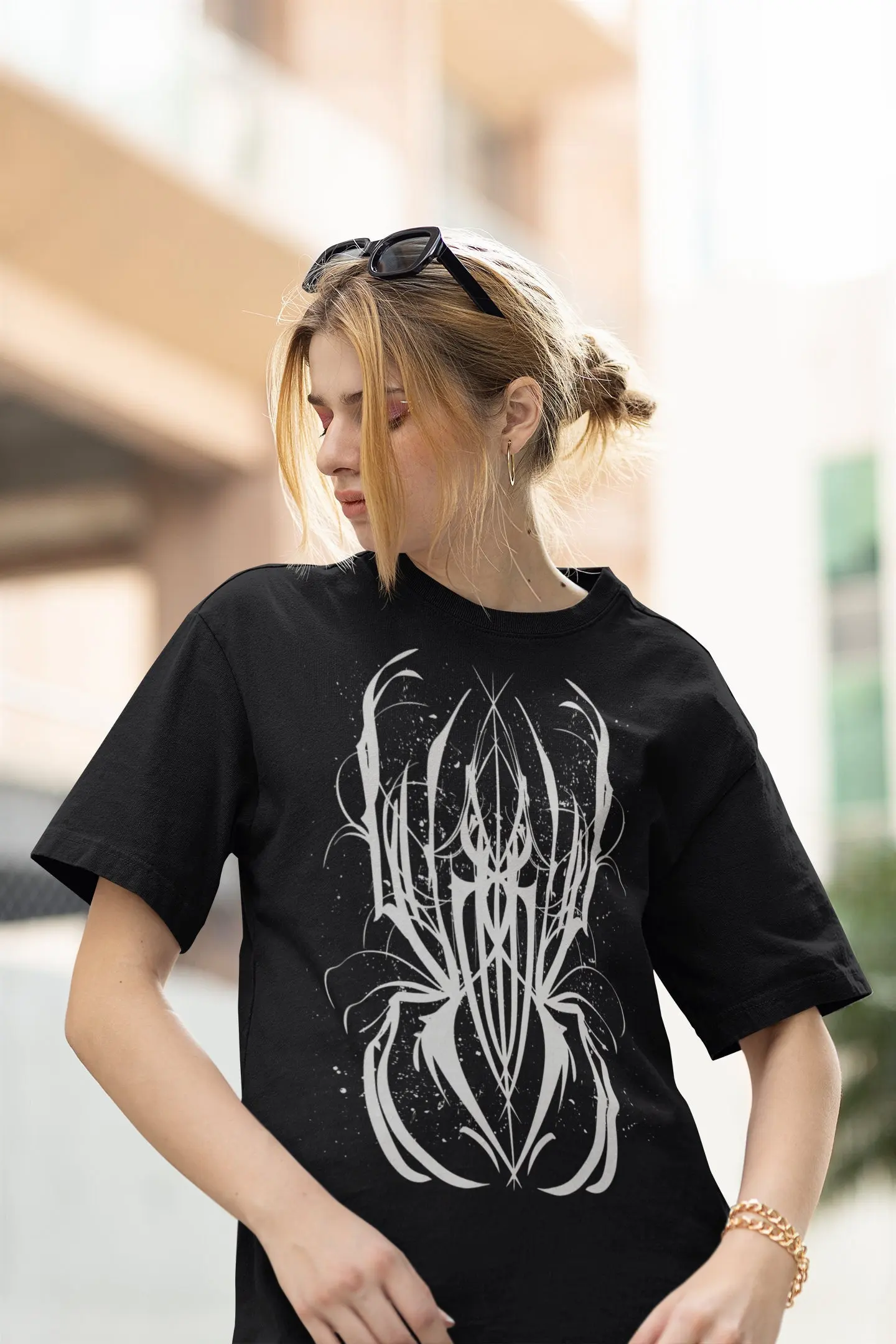 Dark Calligraphy Shirt Goth Art Spider T Black Design For