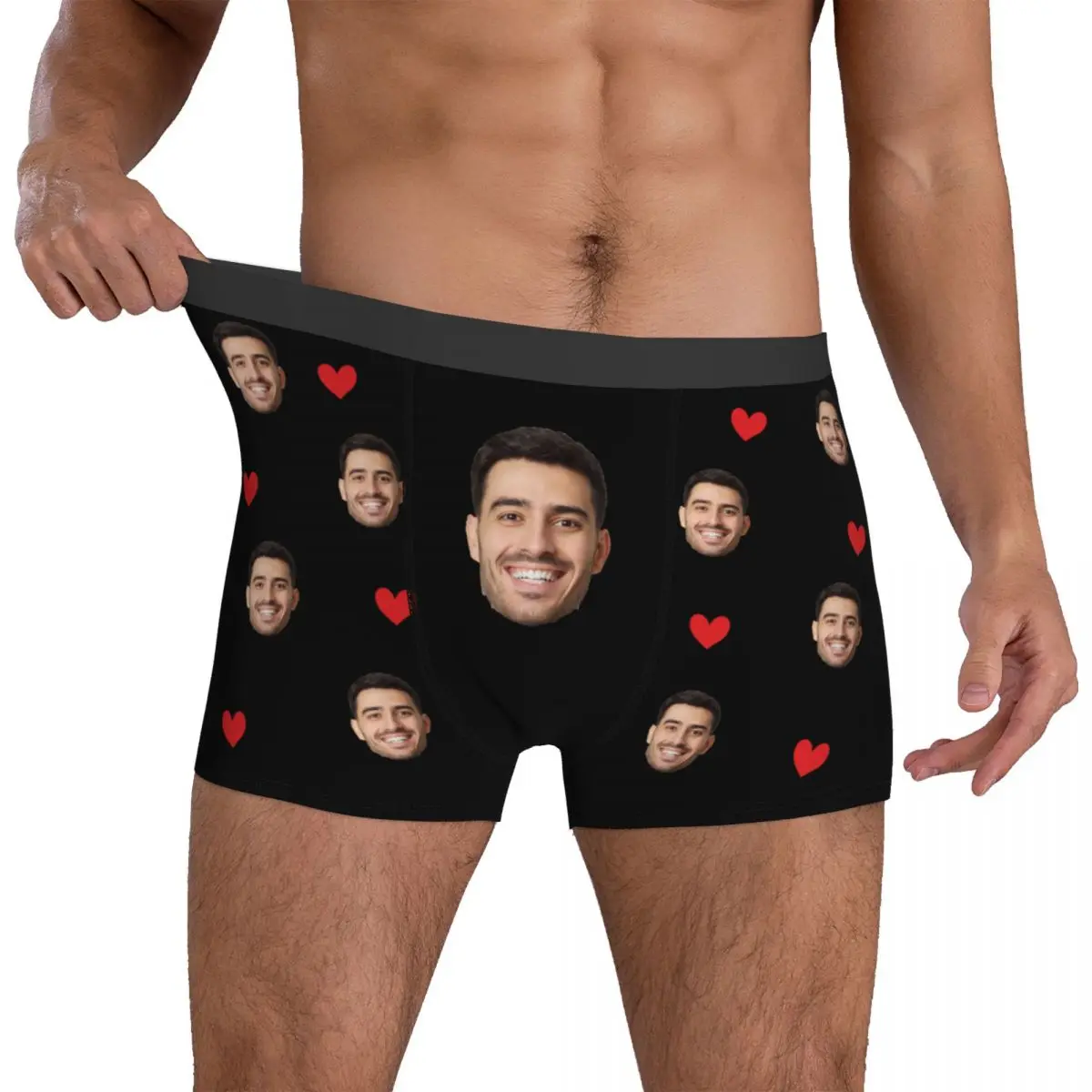 Personalized Men\'s Boxer Briefs Custom Face Photo Underwear Funny Gift For Husband Customized Anniversary/Valentine\'s Day Gift