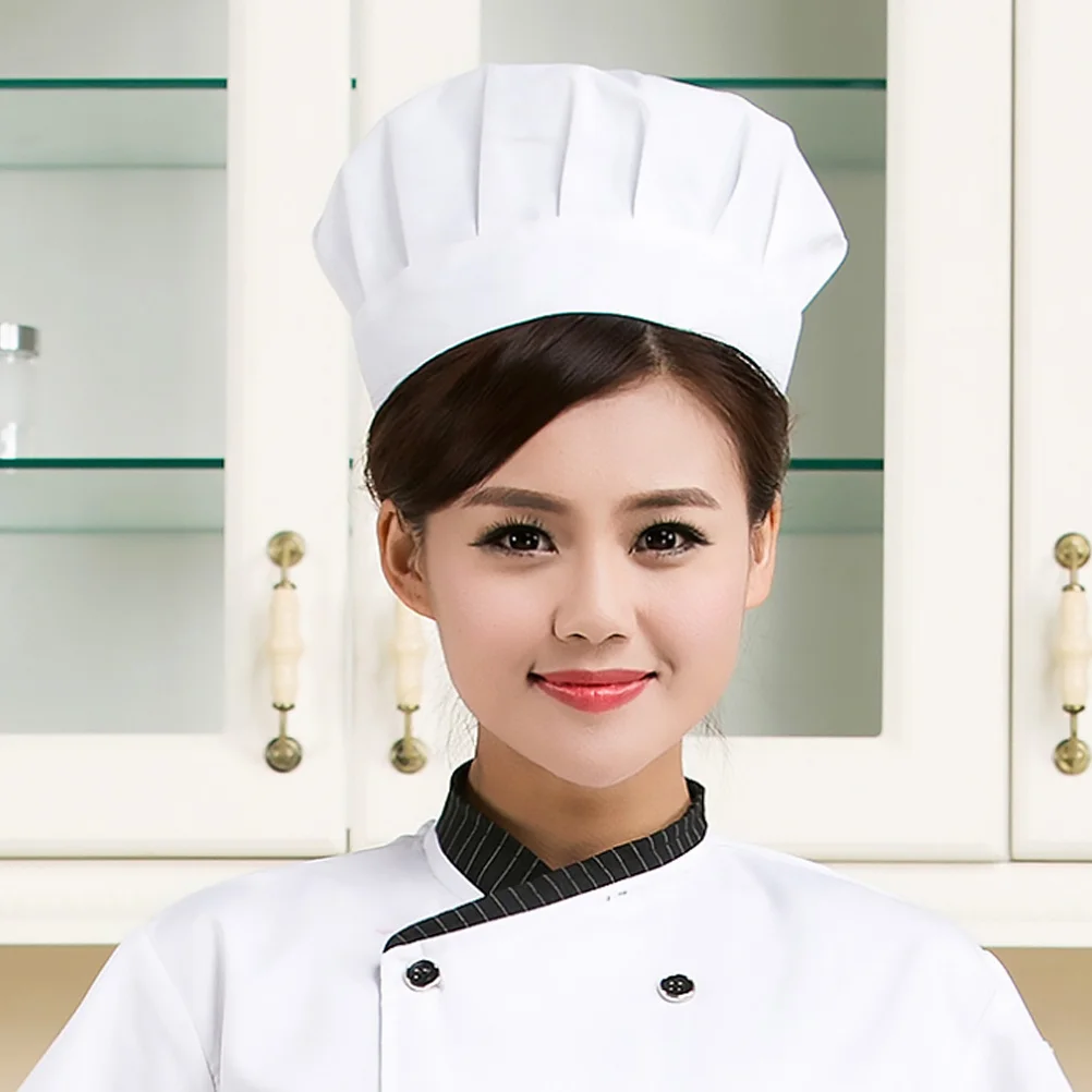 Casquette de travail élastique réglable pour Chef, 2 pièces, Anti-Pollution, légère, couleur Pure, restauration, cuisson des aliments, vêtements de travail pour Restaurant