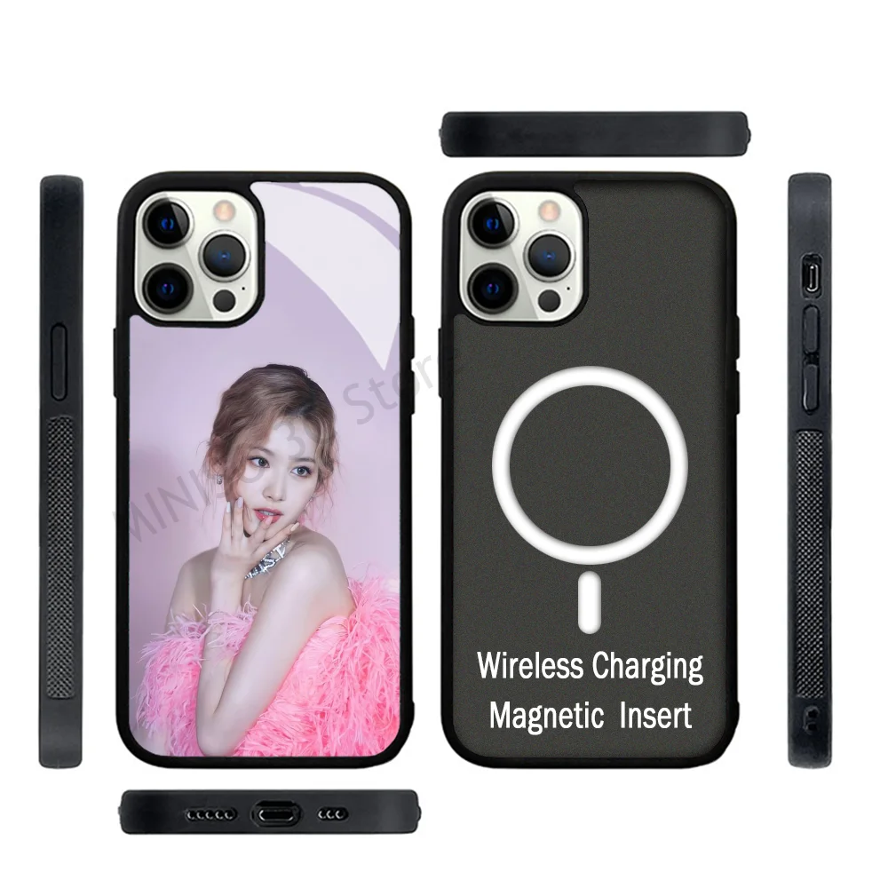 Kpop Girl Sana T-Twice Phone Case Strong Magnetic For IPhone 15 14 13 Pro Max 11 12 Mini For Magsafe