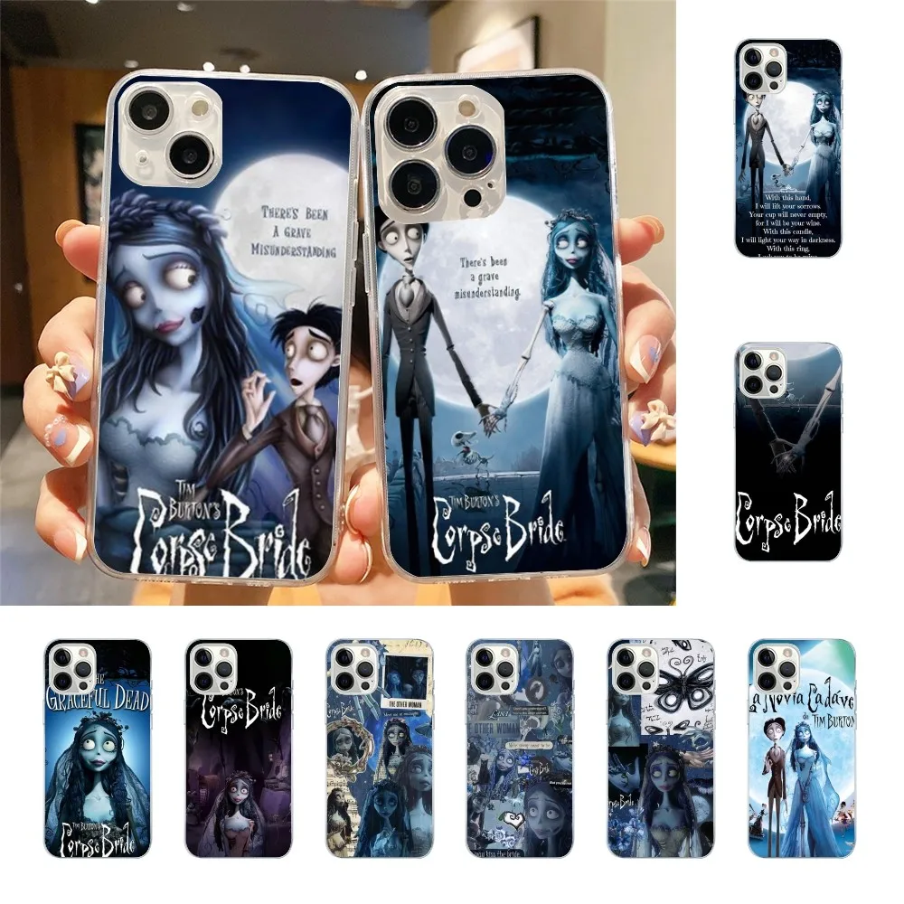 C-corpse B-Bride-E Film Phone Case For Iphone 15 11 13 14 Pro Max 7 8 Plus X Xr Xs Max Se2020 12mini Transparent Cover