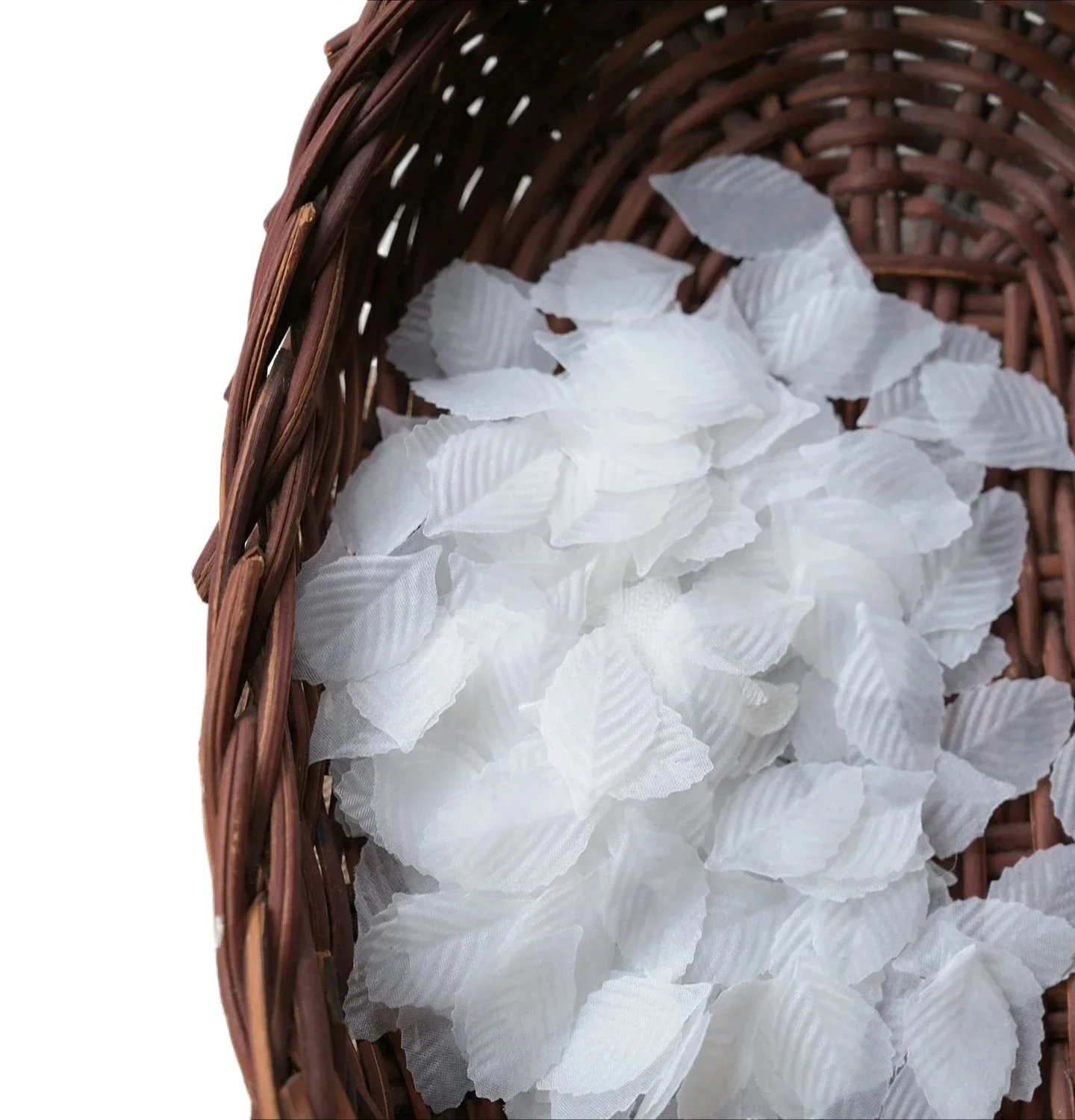 

High Quality Pure White Pink Organza Petal Accessories Doll Clothes Headdress Material Handmade 3D Flowers Leaf Decoration