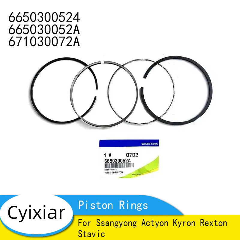 New Piston Rings 6650300524 665030052A  671030072A For Ssangyong Actyon Kyron Rexton Stavic