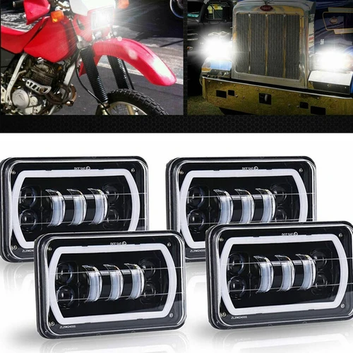 Imagen 1 del producto Faro LED de 4x6 pulgadas para coche, camión, SUV, motocicleta, con DRL, para Honda XR Suzuki DRZ H4651, 4x6 pulgadas, H4, para Kenworth TOYOTA FORD