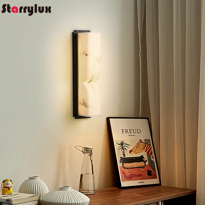 

Modern Chinese Solid Wood Wall Light Zen Living Room Bedside Lamp Corridor Hotel Decor