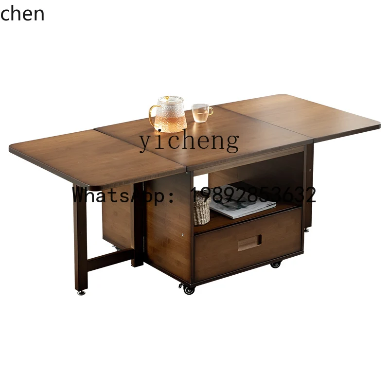 YFY Movable Coffee Table Folding Coffee Table Living Room Multi-Functional Table