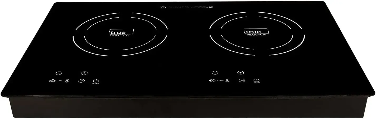 TI-2B 23 in. Dual Element Black Induction Glass-Ceramic Cooktop 1750W 858UL Cert.