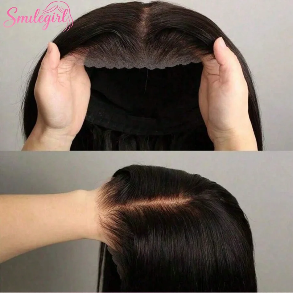 

Накладной парик из натуральных волос с прямым краем, плотность 250, без клея, с HD-сеткой 5x5, оригинальный, предварительно прорезанный, для чернокожих женщин