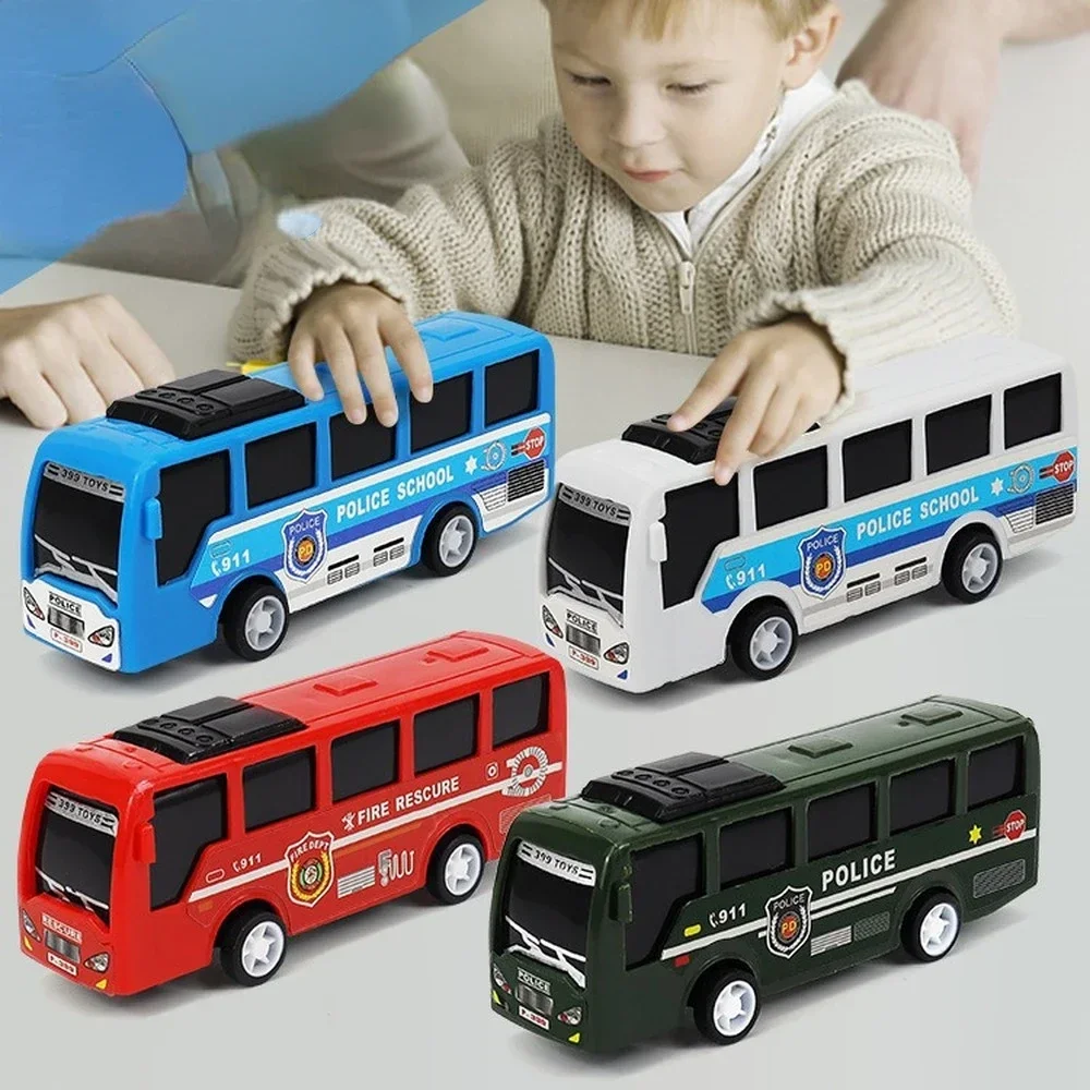 

2Pcs Mini Bus Model Toy Pull Back Car Toys Inertial Vehicle Kid Cars Boy Toys Diecasts Zabawki edukacyjne dla dzieci Prezenty