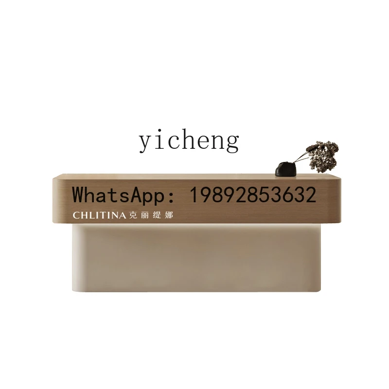 Cabinet minimalist log wind bar counter clothing store cashier health center homestay beauty salon reception desk Cabinet