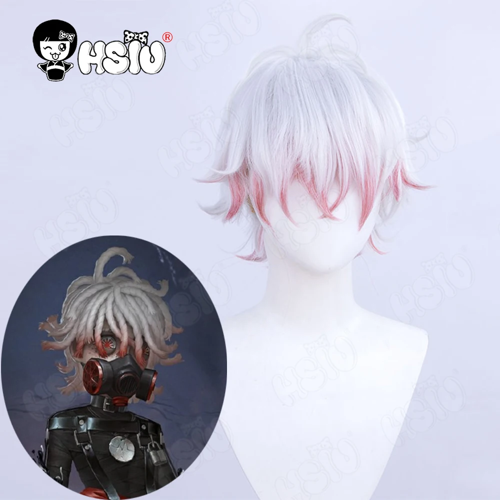 

Ada Mesmer Cosplay Wig Fiber synthetic wig Game Identity V Cosplay「HSIU 」White Red Layered Mixed Short Wig Psychologist cosplay