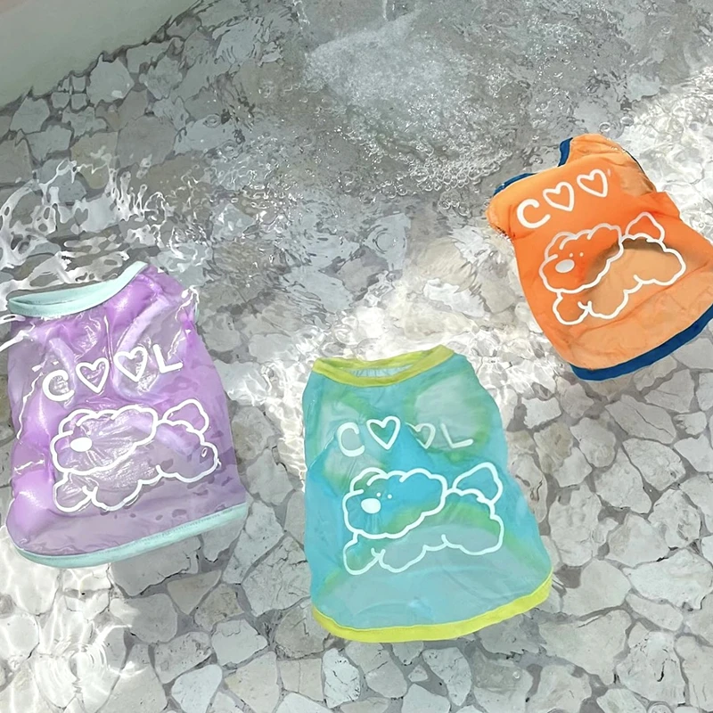 Summer Teddy vestiti anti-uv Pet Cool Feeling Vest Pet protezione solare vestiti Bichon Frise Pullover traspirante forniture per animali domestici