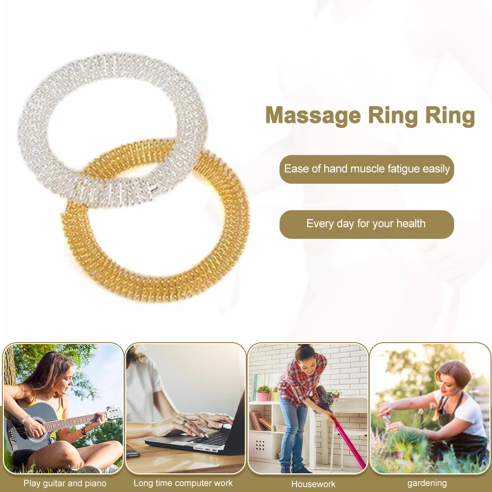 

Meridian Active Bracelet Elastic Decompress Spring Pain Therapy Massage Rings Stress Relief Blood Circulation Unisex