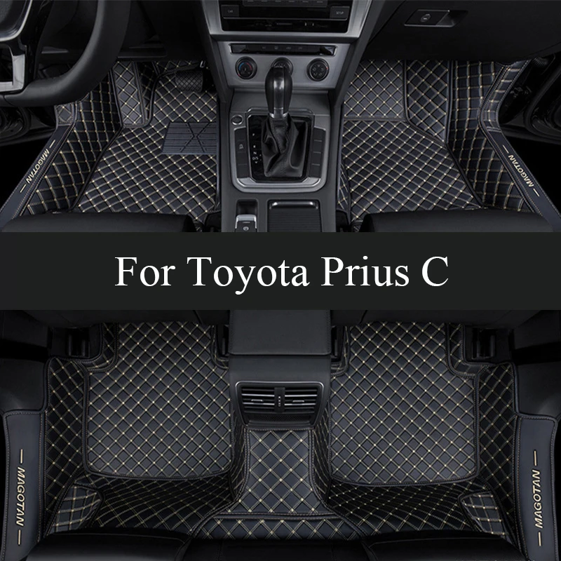 

Car Floor Mats For Toyota Prius C Aqua NHP10 2012~ 2019 Carpets Rugs Luxury Leather Mat Rugs Car trunk mat 2013 2014 2015 2016