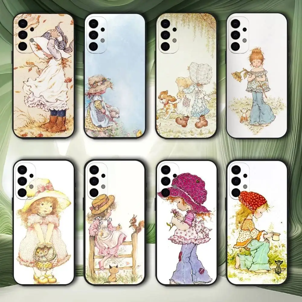 

Sarah Kay pattern Phone Case For Samsung S25,S24,S21,S22,S23,S30,Ultra,S20,Plus,Fe,Lite,5G Black Cover