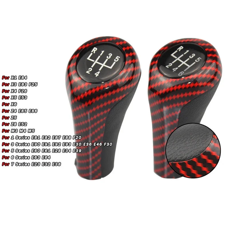 

5/6 Speed Gear Shift Knob for BMW E92 E91 E36 E46 X1 X5 Z5 M3 - Car Transmission Shifter Handle, Durable Auto Accessories