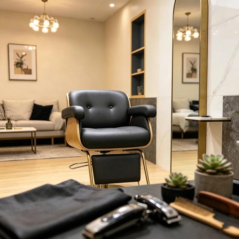AOLIVIYA Luxury Barber Shop Chair With Haircut Salon Special High End Footrest Dyeing Perming Hairdressing For Professional Mode