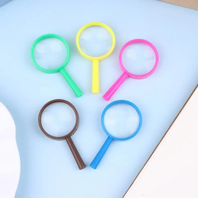NEW 10Pcs Portable Handheld Mini Magnifying Glass Children Observation Tools For School Outdoor Scientific Supplies