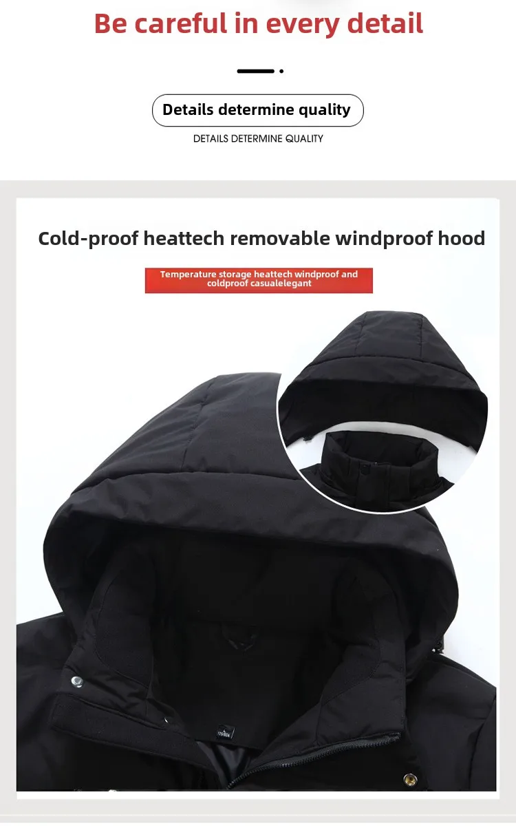 Men's Down Coats And Parkas Warm Winter Down Jacket Hooded High Quality Puffer Jacket Man Snow Peak Windproof Luxury Padding