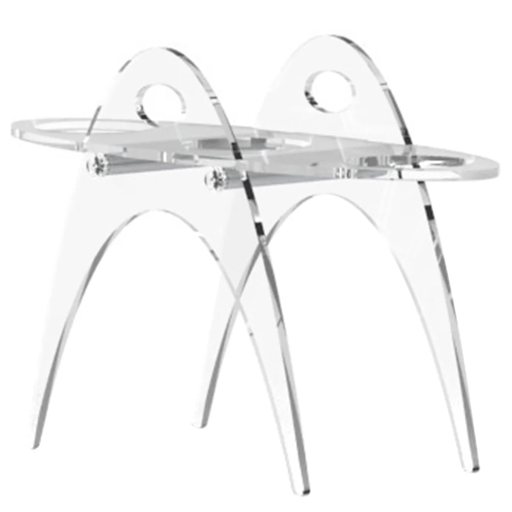 

Transparent Acrylic Ice Cream Display Stand Cone Holder 3 Holes Waffle Sushi Roll Rack Cake Stand Practical Birthday