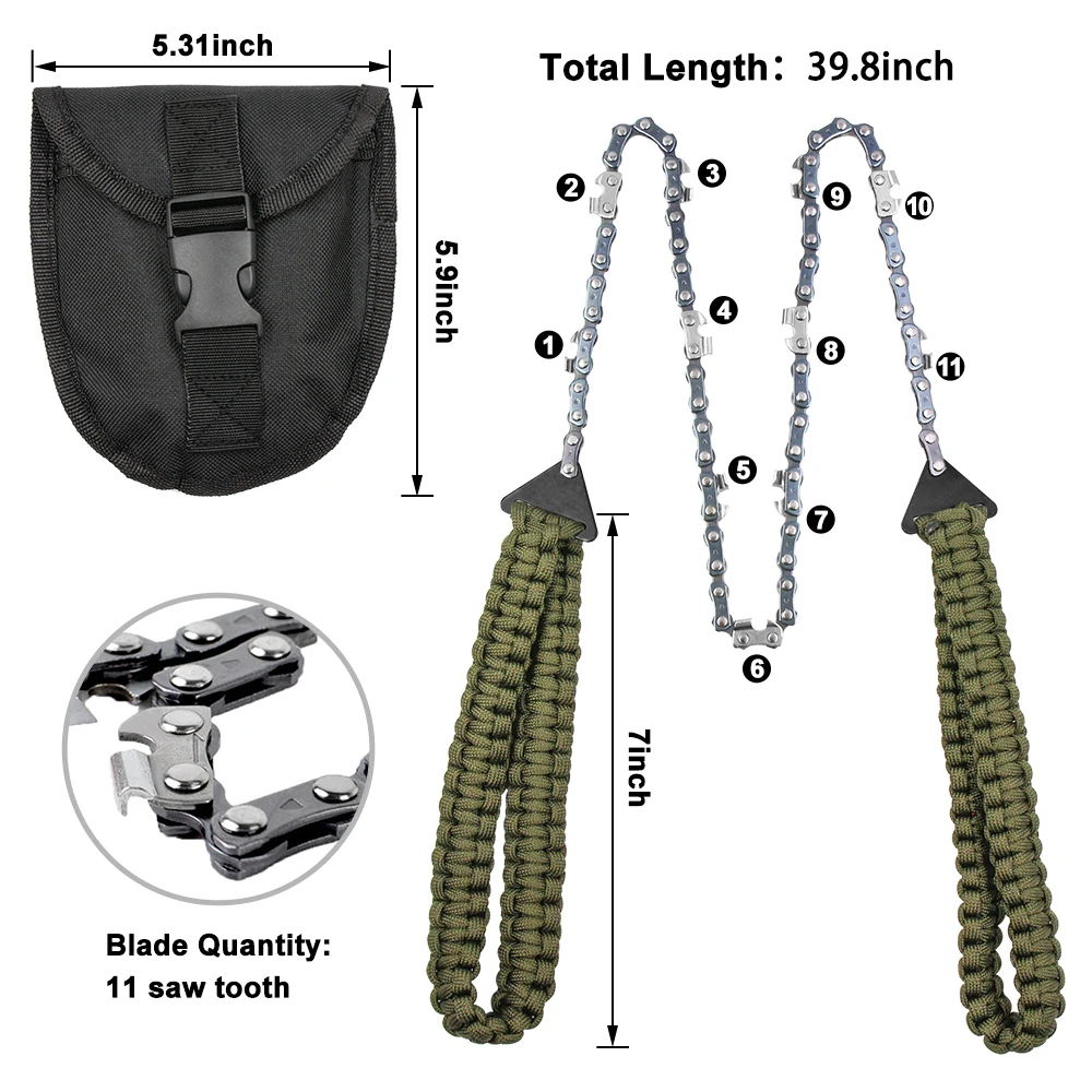 Factory Direct Good Quality Outdoor Paracord Chain Saw