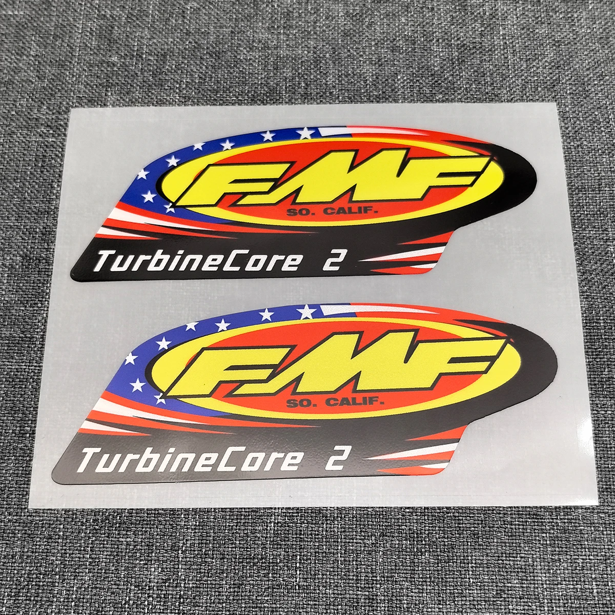 2 Stücke Wasserdichte Refektive FMF TurbineCore2 Motorrad Aufkleber Fahrrad Zyklus Aufkleber Motorrad Zubehör – Detail 3