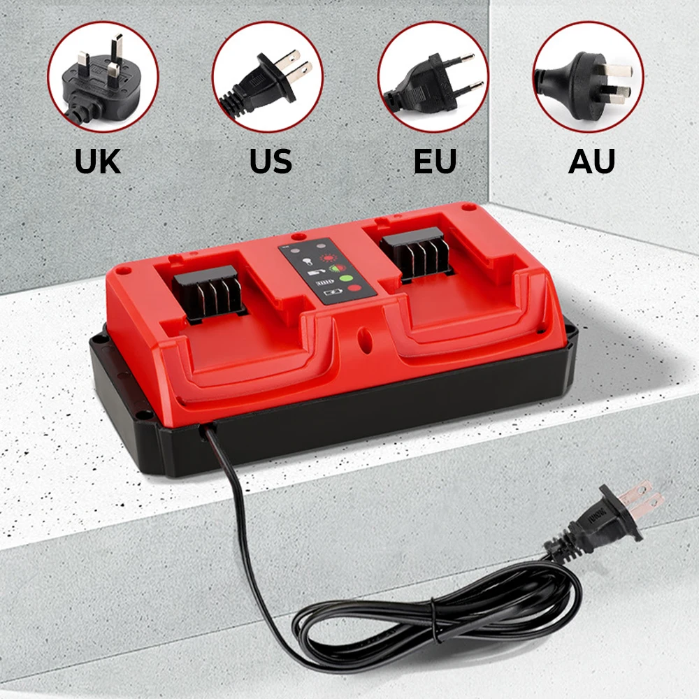 

NEW Portable Dual Ports Charger For Milwaukee 18V-20V Lithium Battery Rechargeable 48-11-1815 48-11-1820 48-11-1830 Fast Charger