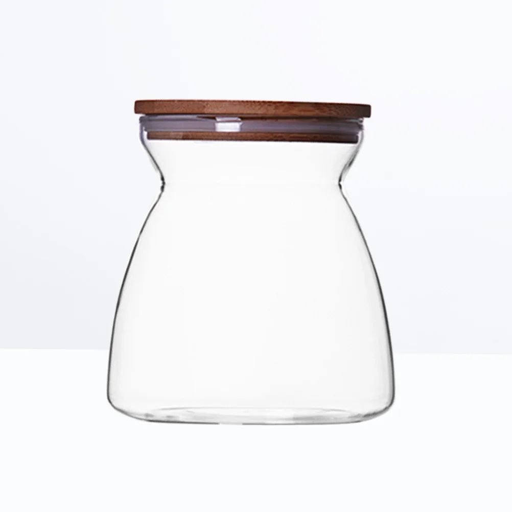 700 مللي الغذاء مختومة تخزين جرة محكم حاوية زجاجية غطاء من الخيزران للشاي حبوب البن السكر الملح الرطوبة برهان المطبخ مخزن
