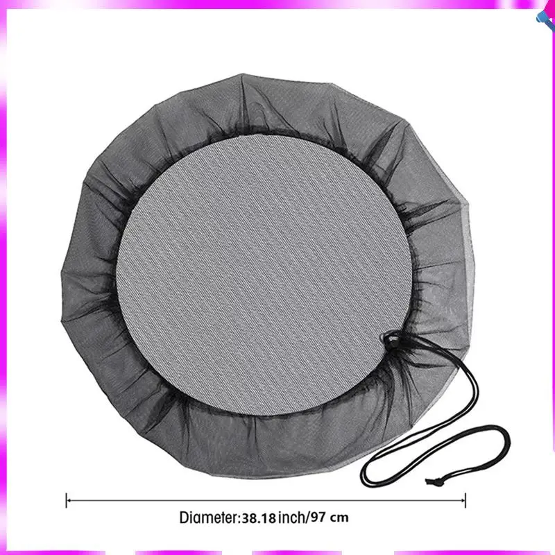 N96R Mesh Cover Rain Barrel With Drawstring Rain Collection Barrels Netting Screen To Keep Leaves And Debris Out