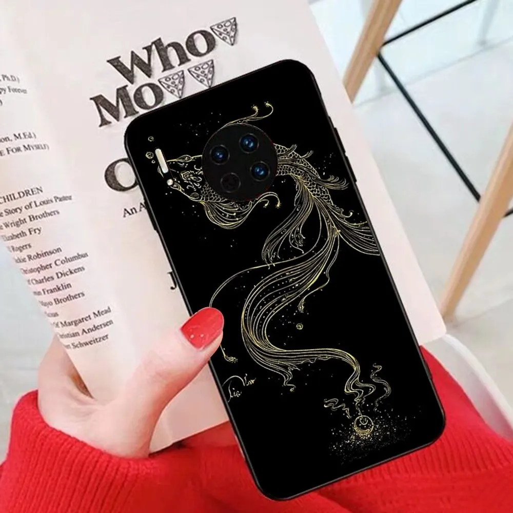 New Luxury Brocaded C-Carp Phone Case For Huawei Mate 10 20 30 40 50 lite pro Nova 3 3i 5 6 SE 7 pro 7SE image 6