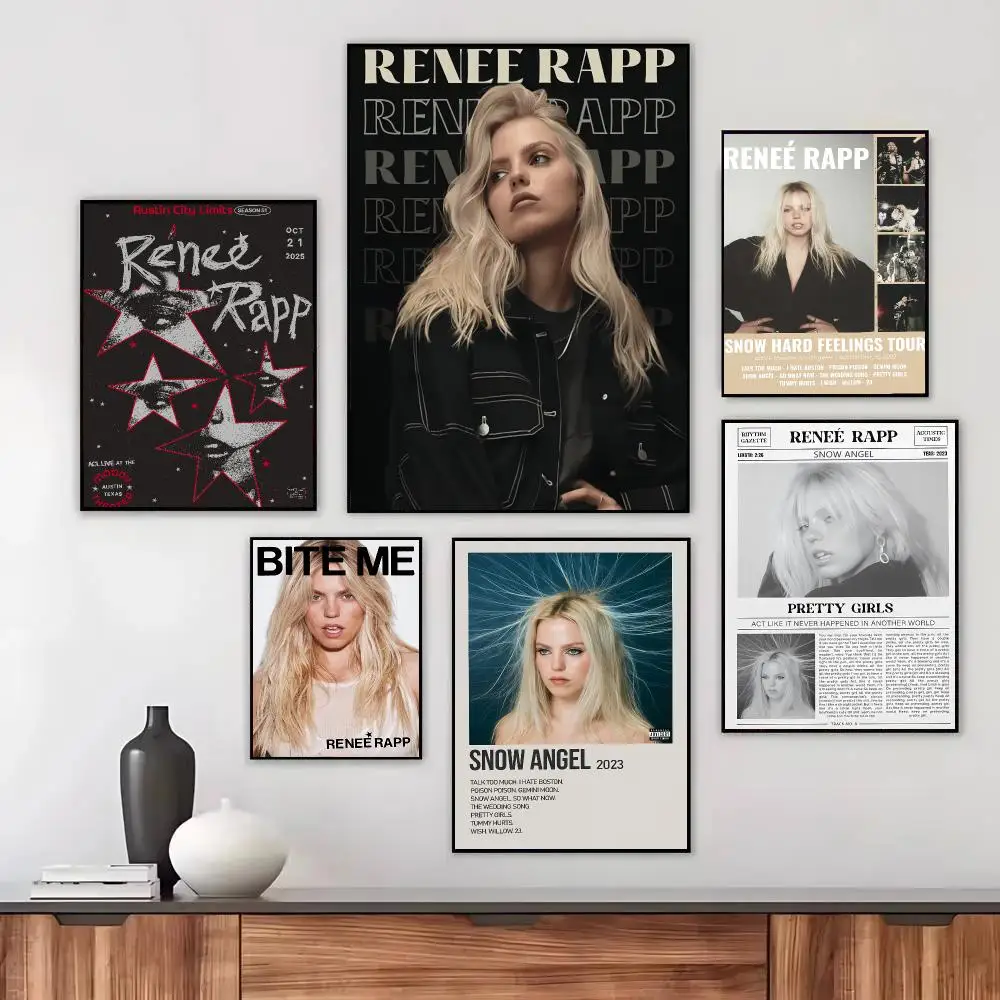 Famous Singer R-Renee R-Rapp Poster Wall Art Printed Decor Sticker Stylish Home Gift for Living Room Bedroom Corridor Cafe