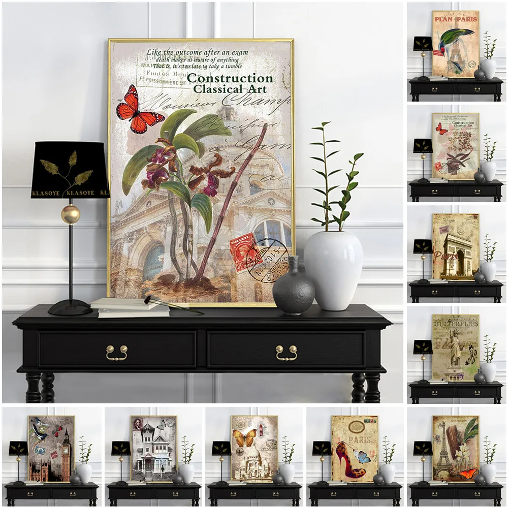 Construction Classical Art Print Poster Vintage Graffiti Canvas Painting Retro Wall Sticker Bedroom Decor