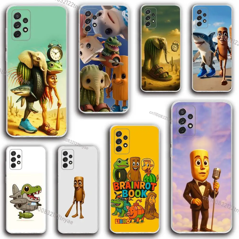 ITALIANO BRAINROT animal  Phone Case Silicone For Samsung S30,23,21,22,20 FE lite,S10,9,PIus Note20ultra Soft Transparent