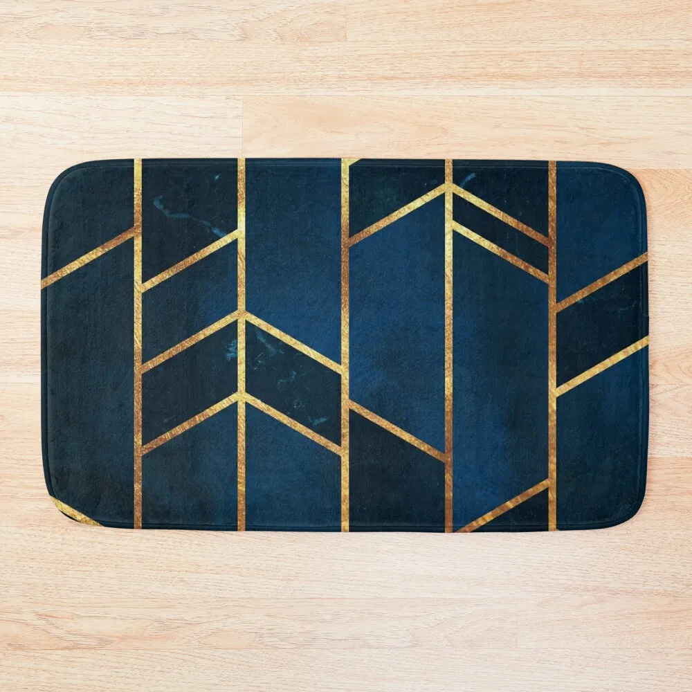 

Navy Gold Stone Geometric Bath Mat Bath Rugs Carpets For The Bathroom Mat