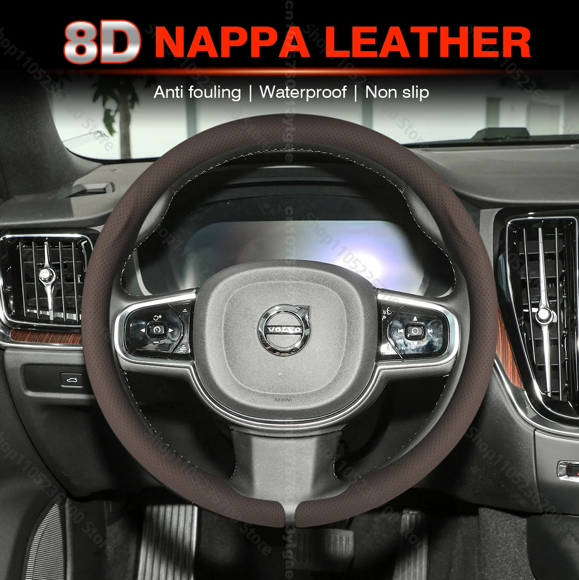 

For Volvo XC60 XC90 XC40 XC70 S90 S60 S80 S40 V90 V70 V40 V60 C70 Ultra thin Nappa leather Car Steering Wheel Cover Accessories
