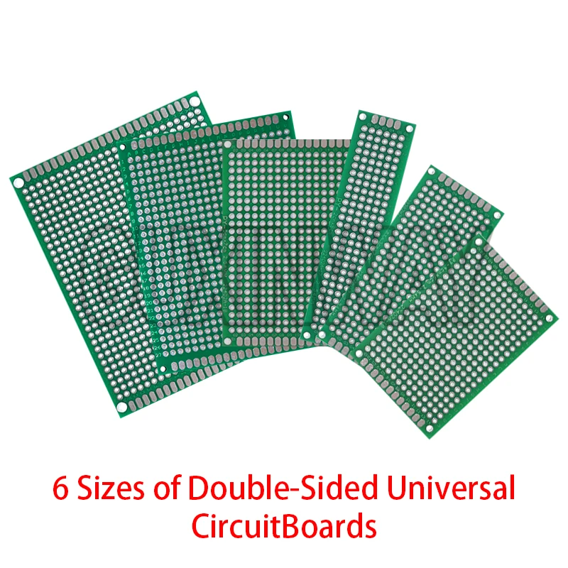 32pcs Double Sided PCB Board Prototype Kit 6 Sizes Universal Printed Circuit Protoboard For DIY Soldering Project