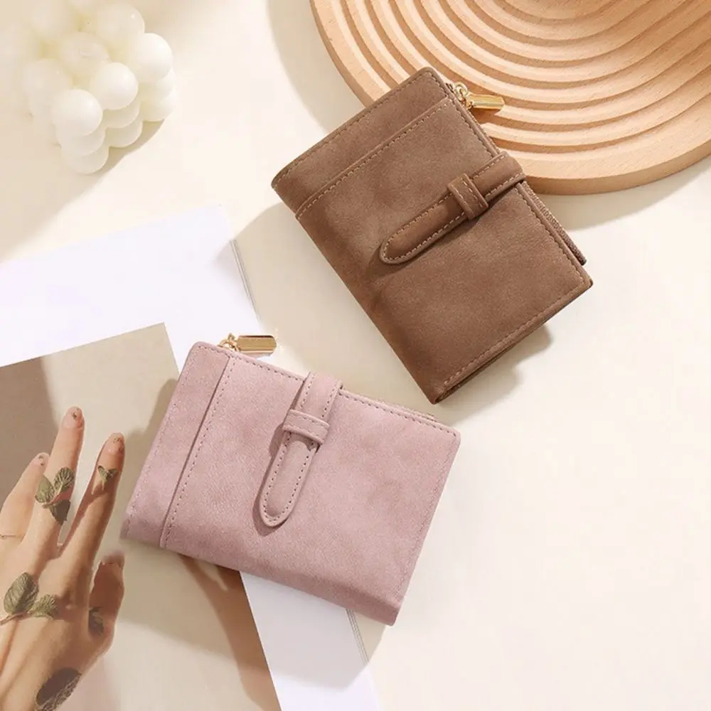 

Подарочный женский кошелек из ПУ, 2 сложения, с множеством отделений для карт, держатель для кредитных карт, портативный, в корейском стиле, мини-карман для монет, деловой