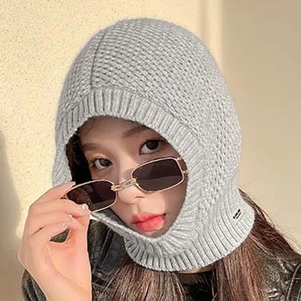 

Casual Solid Color Keep Warm Autumn Winter Women Beanies Balaclava Cap Women Hat Winter Knitting Hat