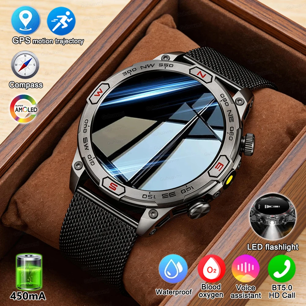 Men Fashion Outdoor Sport GPS Smart Watch Men Custom dia Heart rate Waterproof Sport Smartwatch Man Smart Bracelet clock Compass